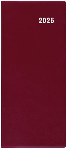 Diář měsíční kapesní Božka PVC bordo BMB1-3