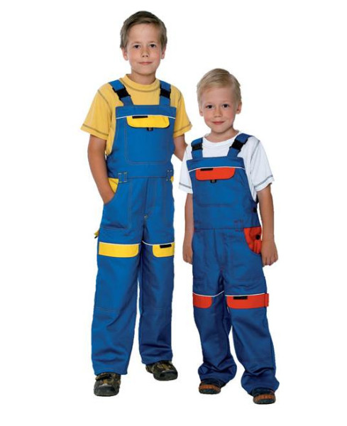 Dětské kalhoty s laclem ARDON®COOL TREND modro-červené | H8702/