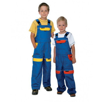 Dětské kalhoty s laclem ARDON®COOL TREND modro-žluté | H8700/