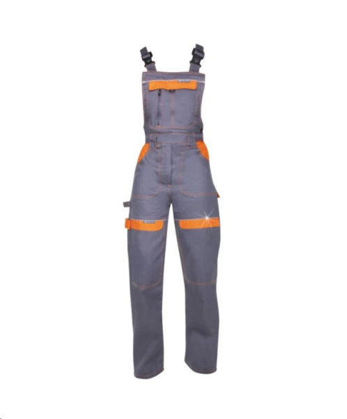 Dámské kalhoty s laclem ARDON®COOL TREND šedo-oranžové