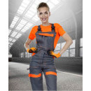 Dámské kalhoty s laclem ARDON®COOL TREND šedo-oranžové | H8132/50