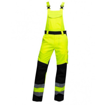 Reflexní kalhoty s laclem ARDON®SIGNAL+ žluto-černé prodloužené | H5936/