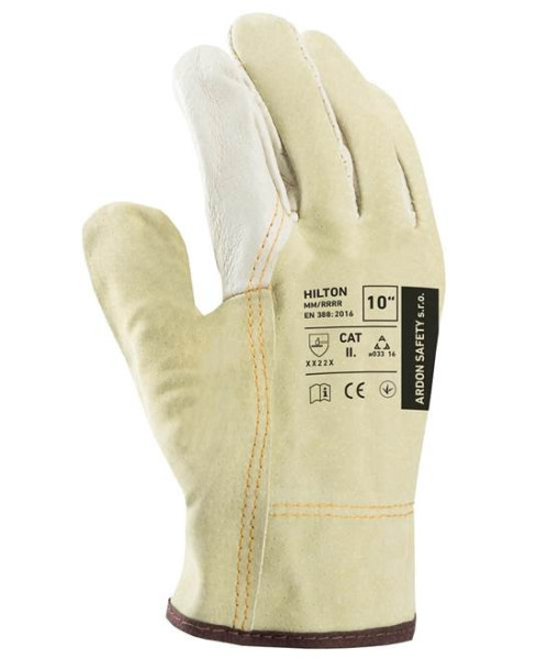 Celokožené rukavice ARDONSAFETY/HILTON 10/XL | A2001/10