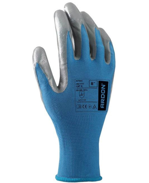 Máčené rukavice ARDON®NITRAX 08/M - s prodejní etiketou | A9057/M