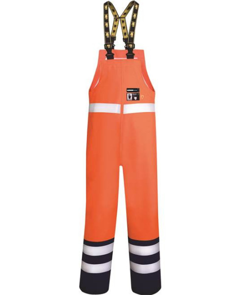 Voděodolné kalhoty s laclem ARDON®AQUA 501/A oranžové - DOPRODEJ XXL