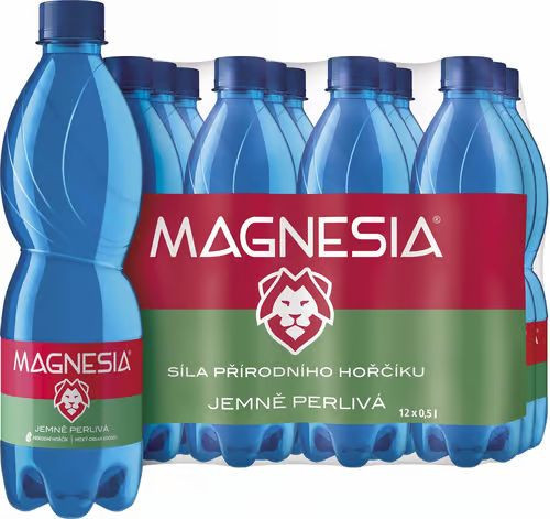 Voda Magnesia jemně perlivá 0,5L 12ks / prodej po balení 12ks