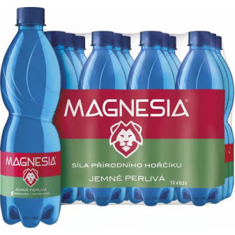 Voda Magnesia jemně perlivá 0,5L 12ks / prodej po balení 12ks