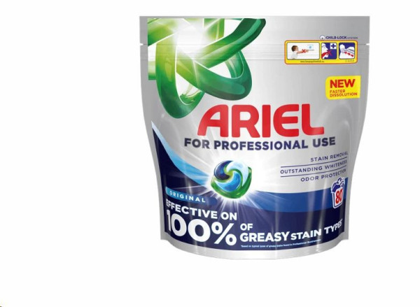 Prací gelové tablety Ariel original na bílé 80ks
