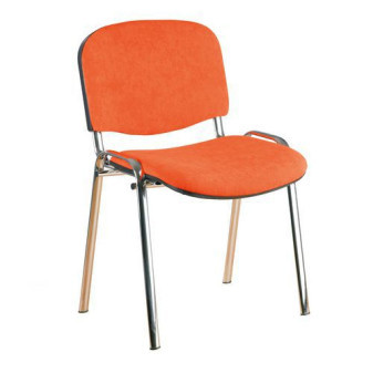 Konferenční židle ISO Velours Chrom|oranžová