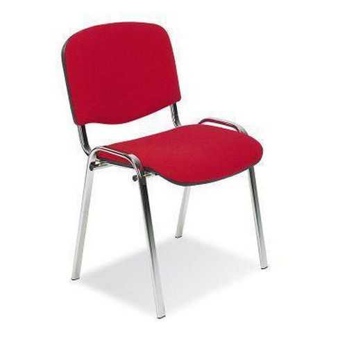 Konferenční židle Manutan ISO Chrom|červená