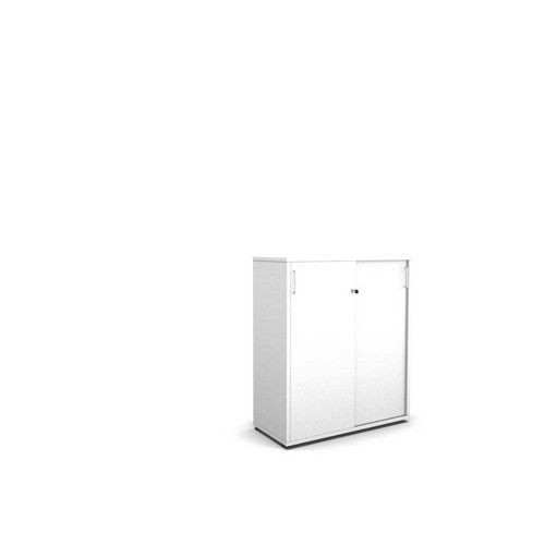 Střední skříň s posuvnými  dveřmi na kluzácích|bílá