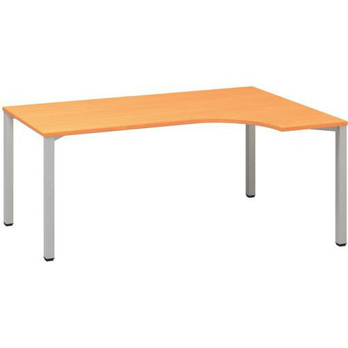 Ergo kancelářský stůl Alfa 200|180x120x74,2cm|pravý|buk Bavaria|RAL9022
