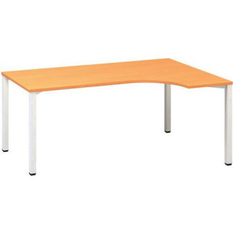 Ergo kancelářský stůl Alfa 200|180x120x74,2cm|pravý|buk Bavaria|RAL9010