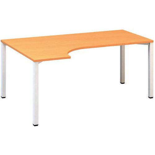Ergo kancelářský stůl Alfa 200|180x120x74,2cm|levý|buk Bavaria|RAL9010