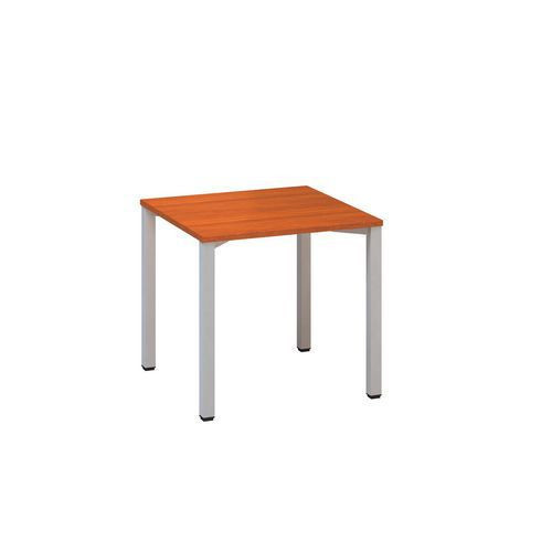 Konferenční stůl Alfa 420 s šedým podnožím|80x80x74,2cm|rovný|třešeň