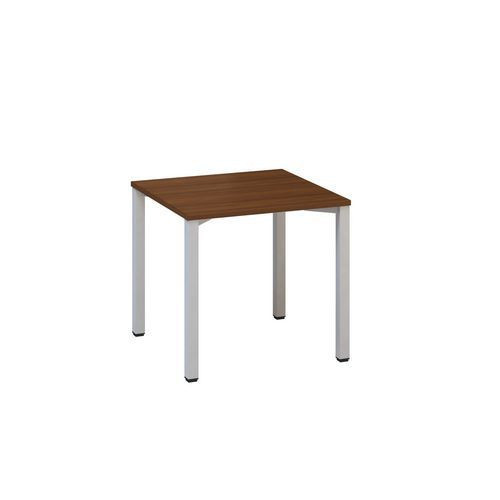 Konferenční stůl Alfa 420 s šedým podnožím|80x80x74,2cm|rovný|ořech