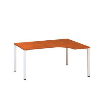 Ergo kancelářský stůl Alfa 200|180x120x74,2cm|pravý|třešeň|RAL9010