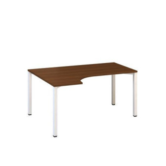 Ergo kancelářský stůl Alfa 200|180x120x74,2cm|levý|ořech|RAL9010