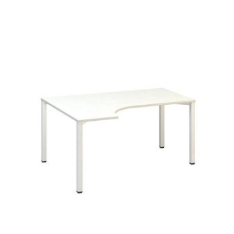 Ergo kancelářský stůl Alfa 200|180x120x74,2cm|levý|bílá|RAL9010