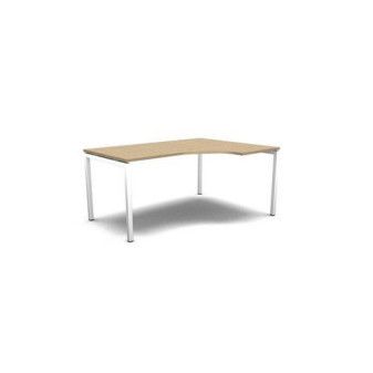 Ergo kancelářský stůl MOON U|160x120x74cm|bělený dub/bílá