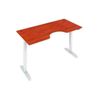výškově stavitelný stůl|deska v dekoru třešeň|podnož šedá