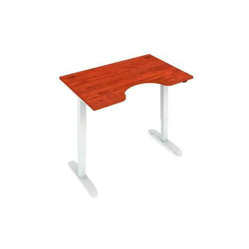 výškově stavitelný stůl|deska v dekoru třešeň|podnož bílá