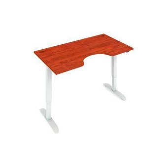 výškově stavitelný stůl|deska v dekoru třešeň|podnož šedá