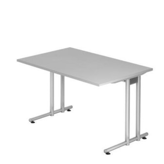 Kancelářský stůl Nomeris|120x80x72cm|rovný|světle šedý