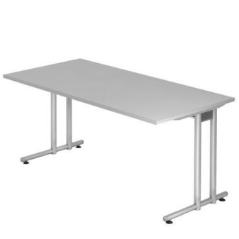 Kancelářský stůl Nomeris|160x80x72cm|rovný|světle šedý