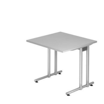 Kancelářský stůl Nomeris|80x80x72cm|rovný|světle šedá