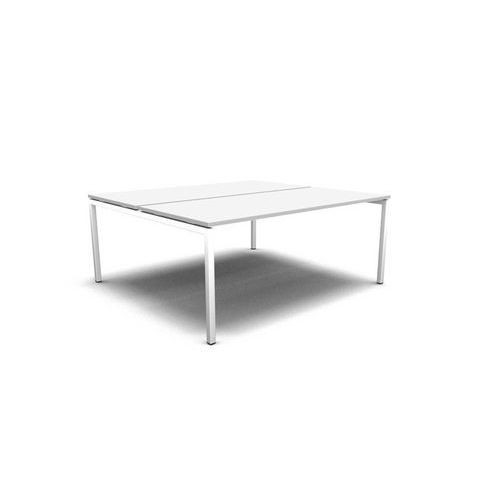 Sdružené pracovní stoly|deska bílá|podnož bílá