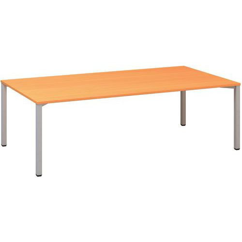 Konferenční stůl Alfa 420 s šedým podnožím|240x120x74,2cm|buk Bavaria
