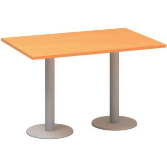 Konferenční stůl Alfa 400 s šedým podnožím|120x80x74,2cm|buk Bavaria