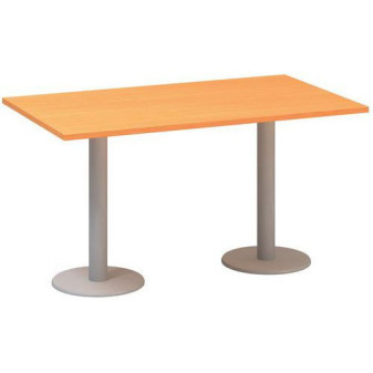 Konferenční stůl Alfa 400 s šedým podnožím|140x80x74,2cm|buk Bavaria