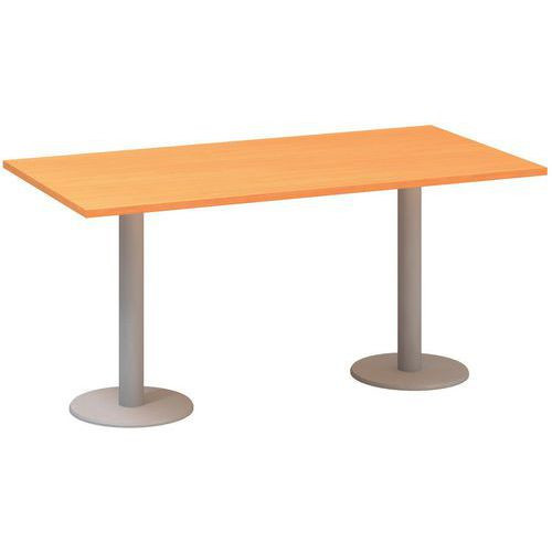 Konferenční stůl Alfa 400 s šedým podnožím|160x80x74,2cm|buk Bavaria