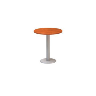 Kruhový konferenční stůl Alfa 400 s šedým podnožím|70x74,2cm|třešeň