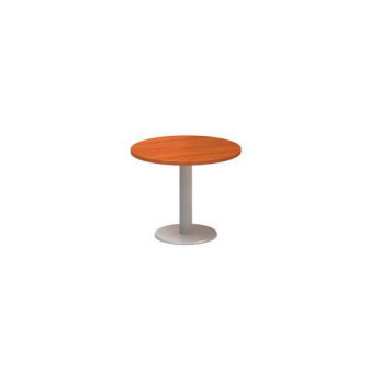 Kruhový konferenční stůl Alfa 400 s šedým podnožím|70x50,7cm|třešeň