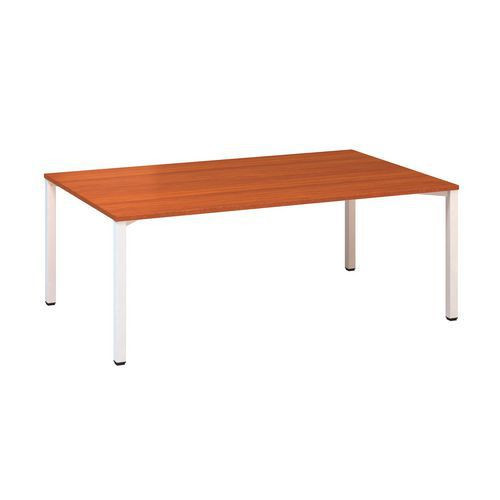 Konferenční stůl Alfa 420 s bílým podnožím|200x120x74,2cm|třešeň