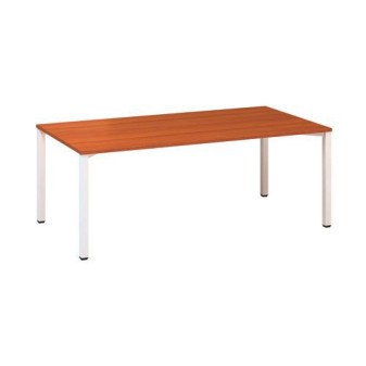 Konferenční stůl Alfa 420 s bílým podnožím|200x100x74,2cm|třešeň