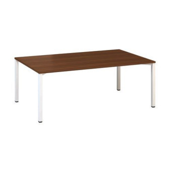 Konferenční stůl Alfa 420 s bílým podnožím|200x120x74,2cm|ořech