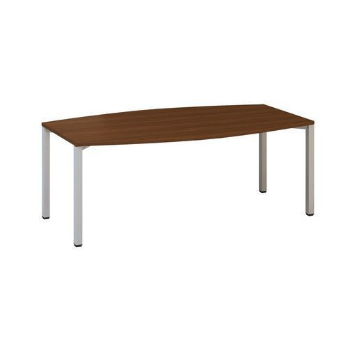 Konferenční stůl Alfa 420 s šedým podnožím|200x110x74,2cm|ořech
