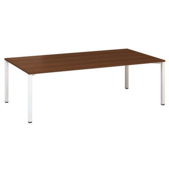 Konferenční stůl Alfa 420 s bílým podnožím|240x120x74,2cm|ořech