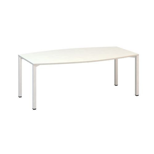 Konferenční stůl Alfa 420 s bílým podnožím|200x110x74,2cm|bílá