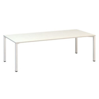 Konferenční stůl Alfa 420 s bílým podnožím|240x100x74,2cm|bílá