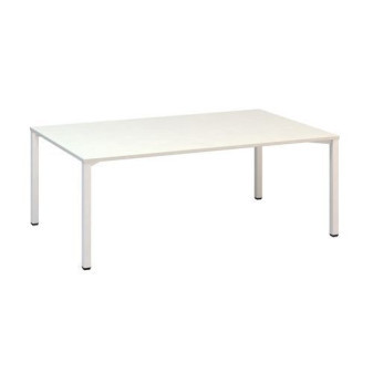 Konferenční stůl Alfa 420 s bílým podnožím|200x120x74,2cm|bílá
