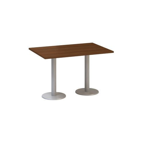Konferenční stůl Alfa 400 s šedým podnožím|120x80x74,2cm|ořech