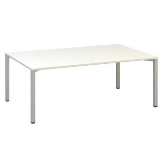 Konferenční stůl Alfa 420 s šedým podnožím|200x120x74,2cm|bílá