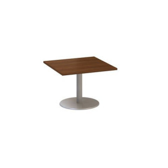 Konferenční stůl Alfa 400 s šedým podnožím|80x80x50,7cm|ořech