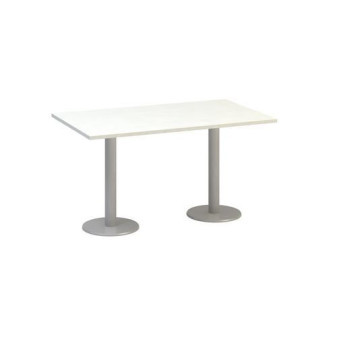 Konferenční stůl Alfa 400 s šedým podnožím|140x80x74,2cm|bílá