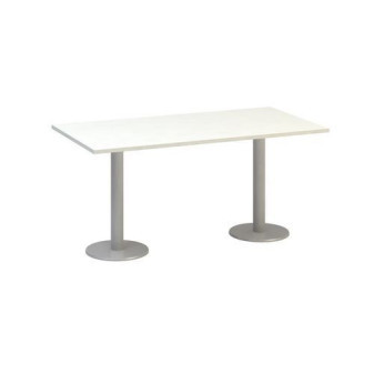 Konferenční stůl Alfa 400 s šedým podnožím|160x80x74,2cm|bílá